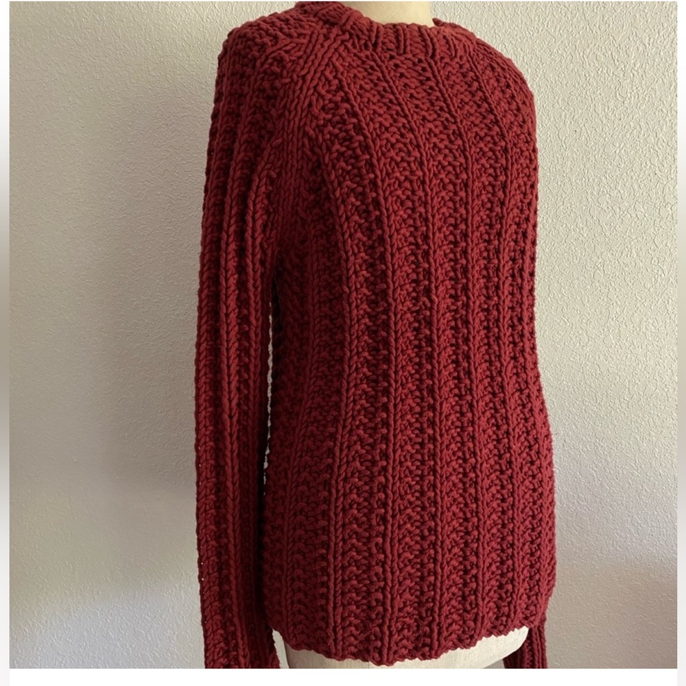 J. Crew Women's hand Knit Sweater - Deep burgundy